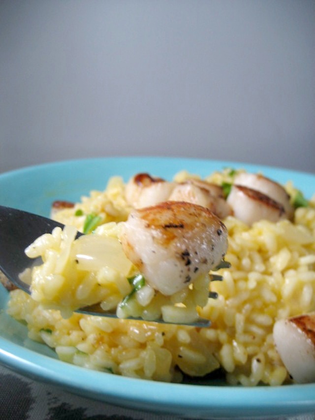 lemon parmesean risotto with pan seared sea scallops keys to the cucina 2