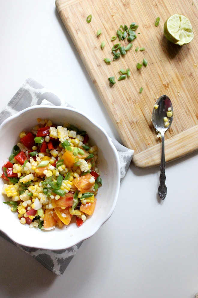 Corn Salad with Heirloom Tomatoes Lime Juice keys to the cucina 3
