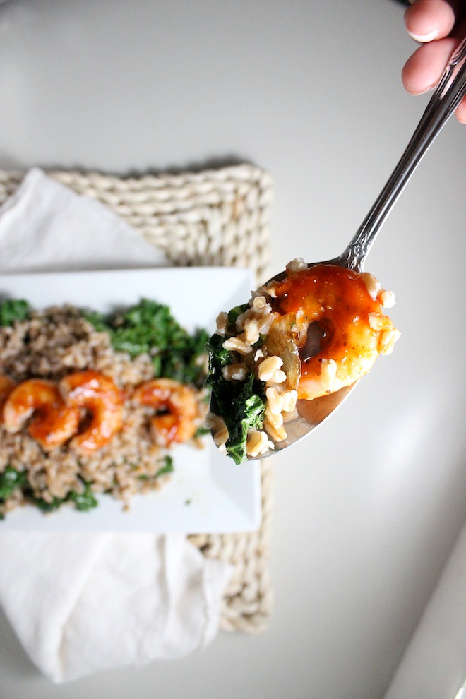 healthy farro kale bbq shrimp keys to the cucina 3