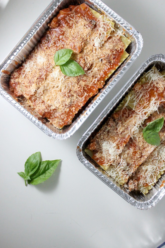 lasagna with tomato sauce sausage basil keys to the cucina 5