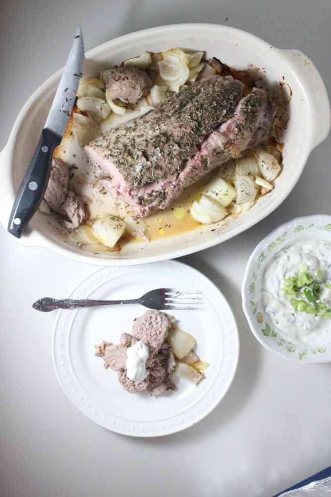 Pork Tenderloin with Creamy Green Onion and Mustard Sauce | Keys to the