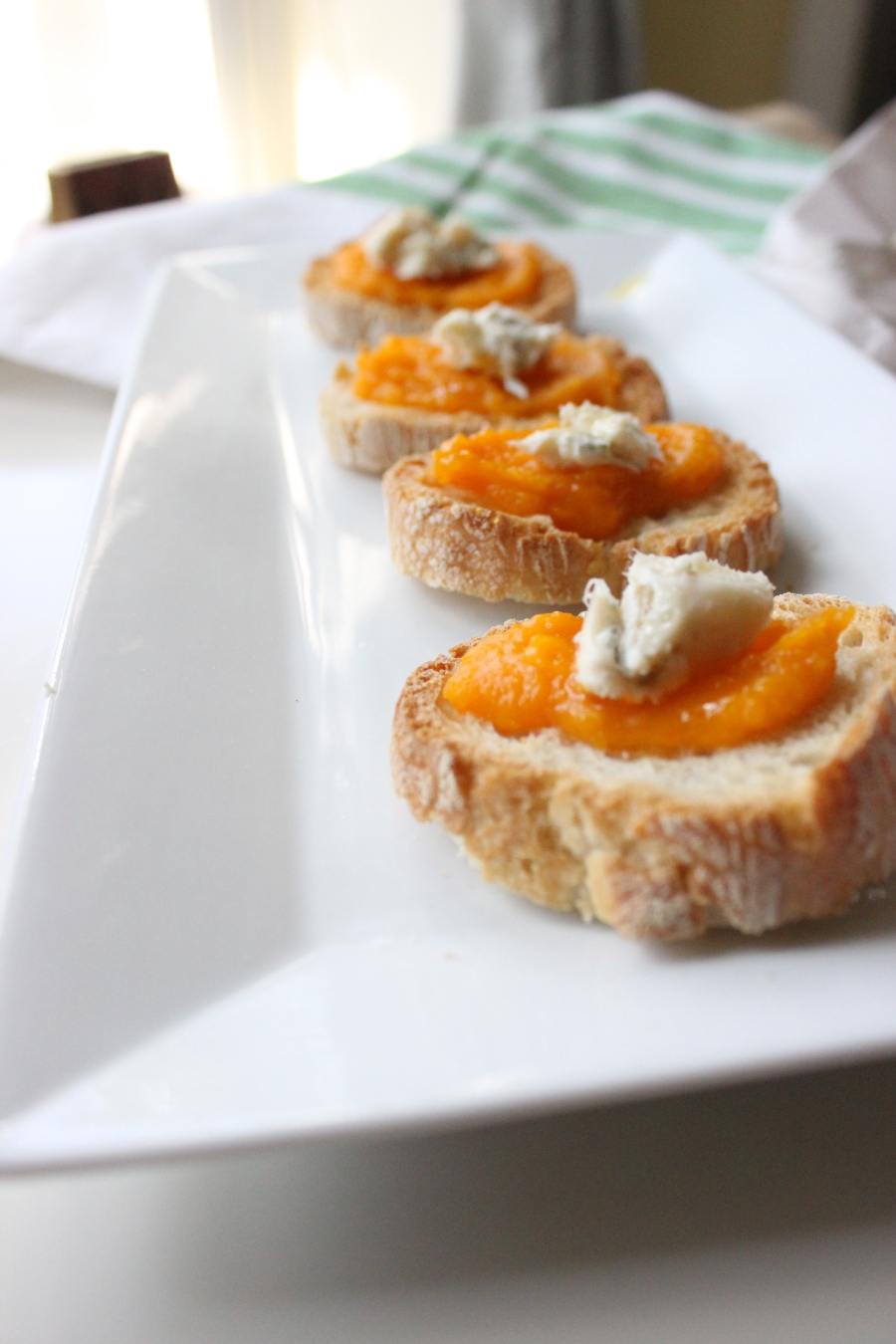 Crostini with Creamy Butternut Squash, and Honey Keys to