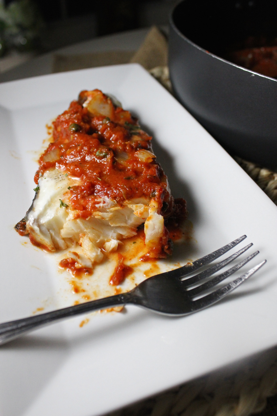 Halibut with Spicy Tomato Caper Sauce Keys to the Cucina