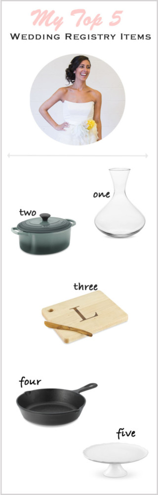 The most popular wedding registry items on