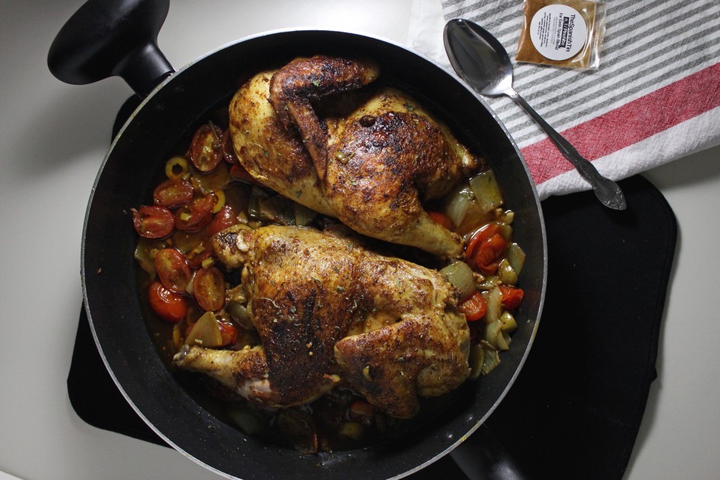 spanish chicken with olives tomatoes keystothecucina.com 1