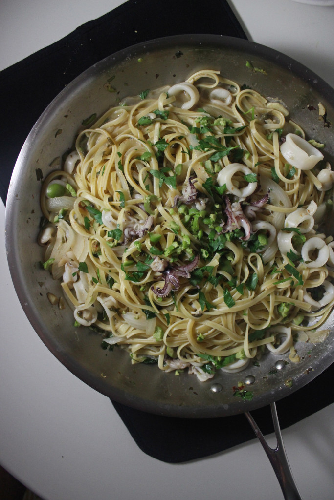 calamari squid linguine www.keystothecucina.com 4