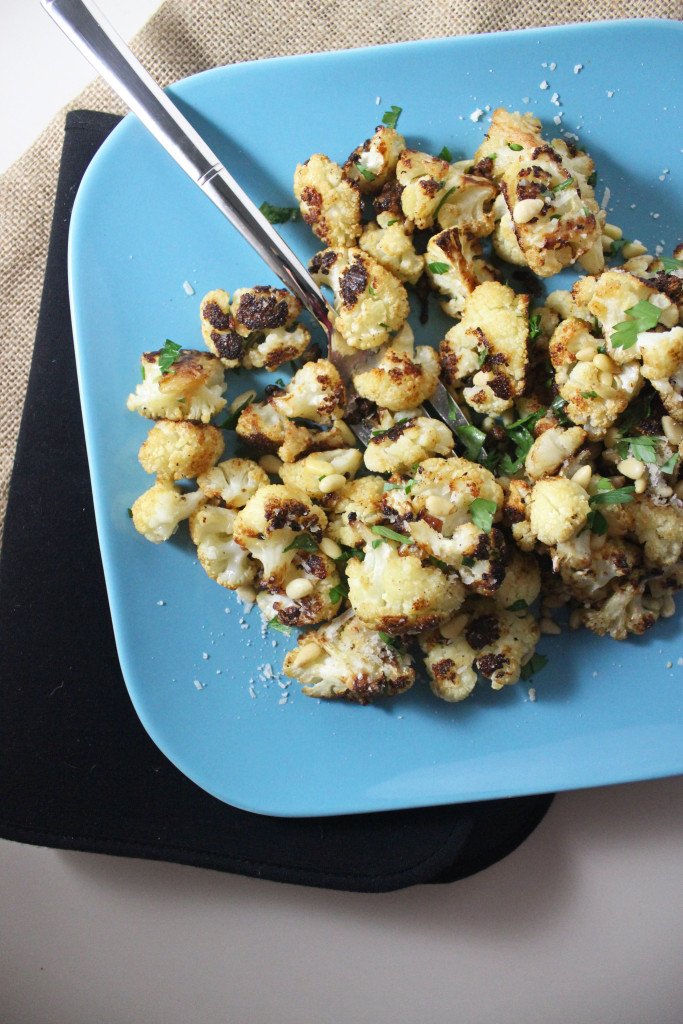 parmesan cauliflower with pine nuts parsley www.keystothecucina 4