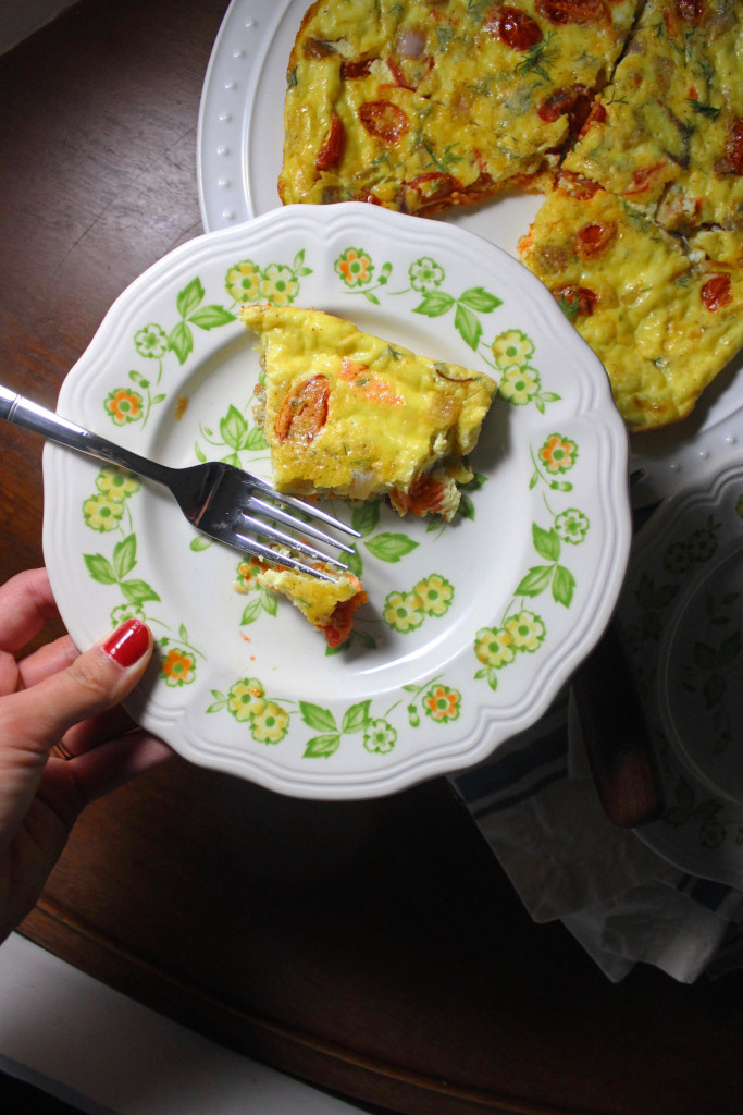 smoked salmon frittata www.keystothecucina.com 3