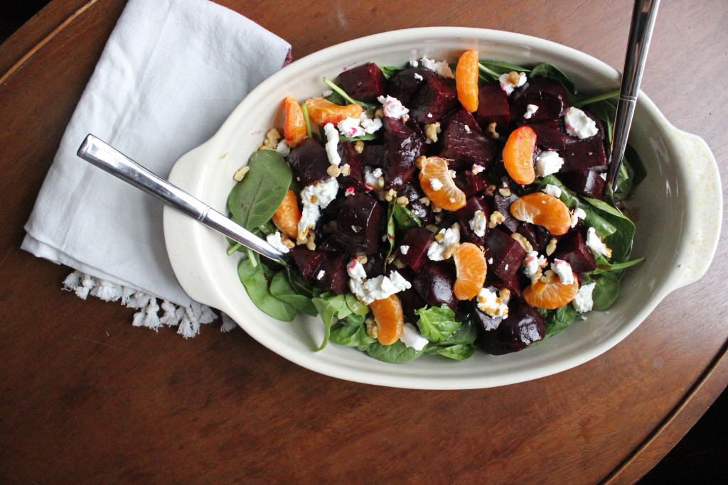roasted beets goat cheese clementine salad keystothecucina.com 1