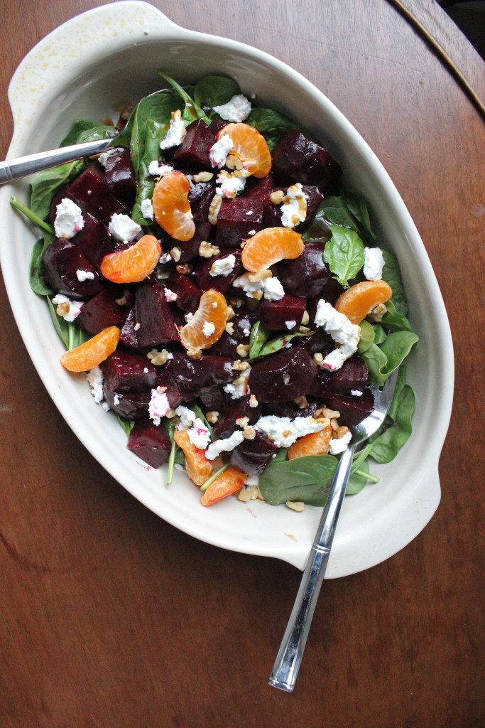 roasted beets goat cheese clementine salad keystothecucina.com 2