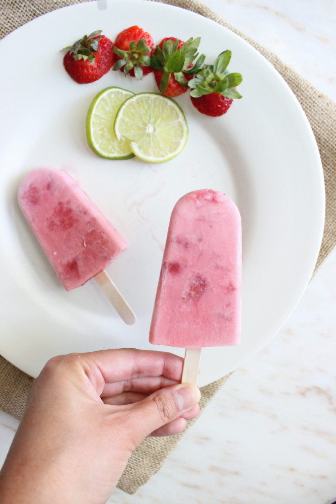 coconut strawberry lime popsicles keys to the cucina 1