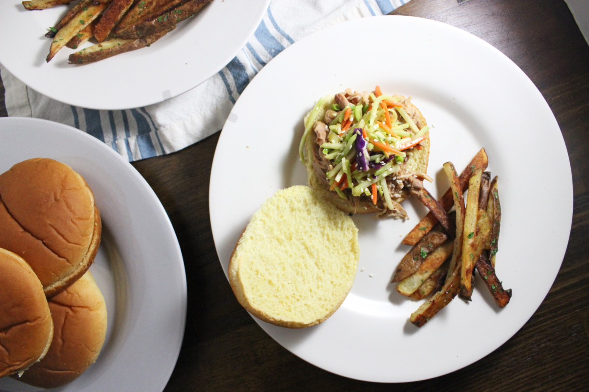 Pulled Chicken Sandwiches with Broccoli Slaw Keys to the Cucina