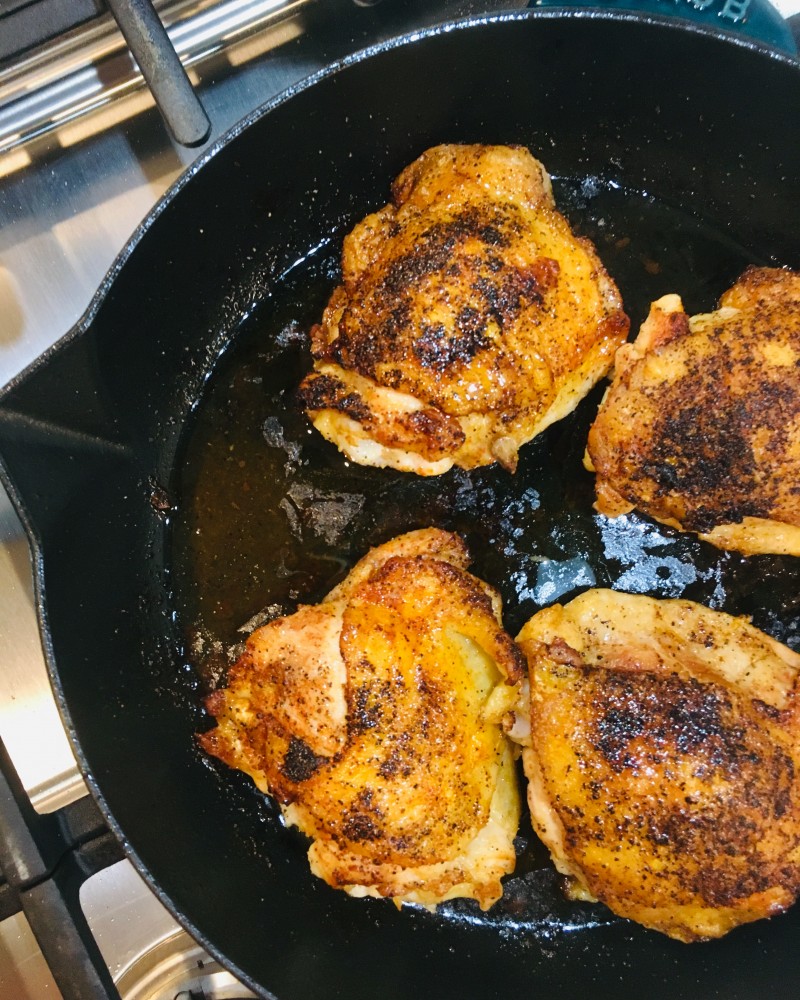 pan fried chicken thighs