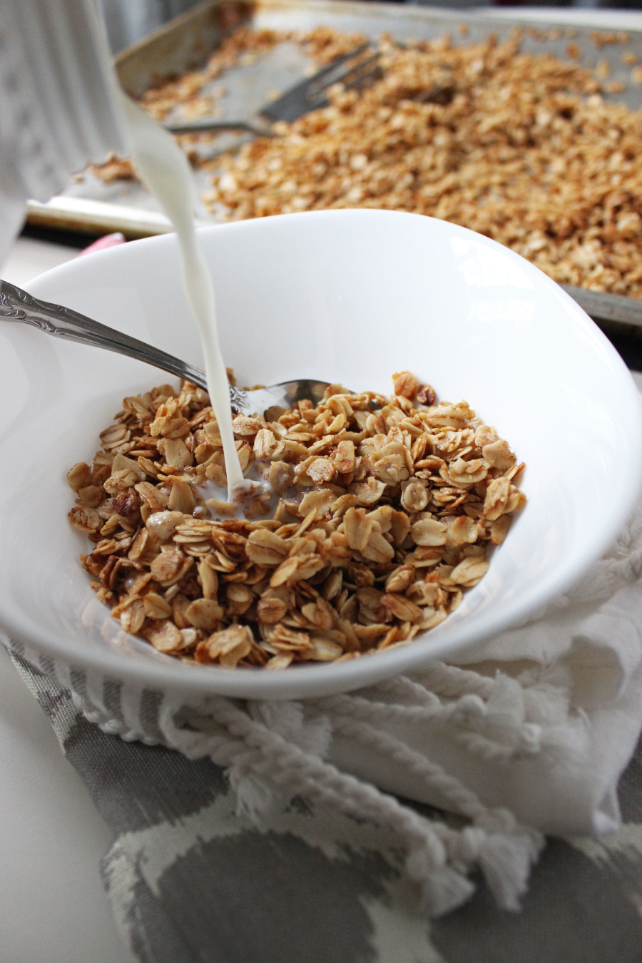 6 Ingredient Granola with Coconut, Maple Syrup, Honey and Cinnamon ...