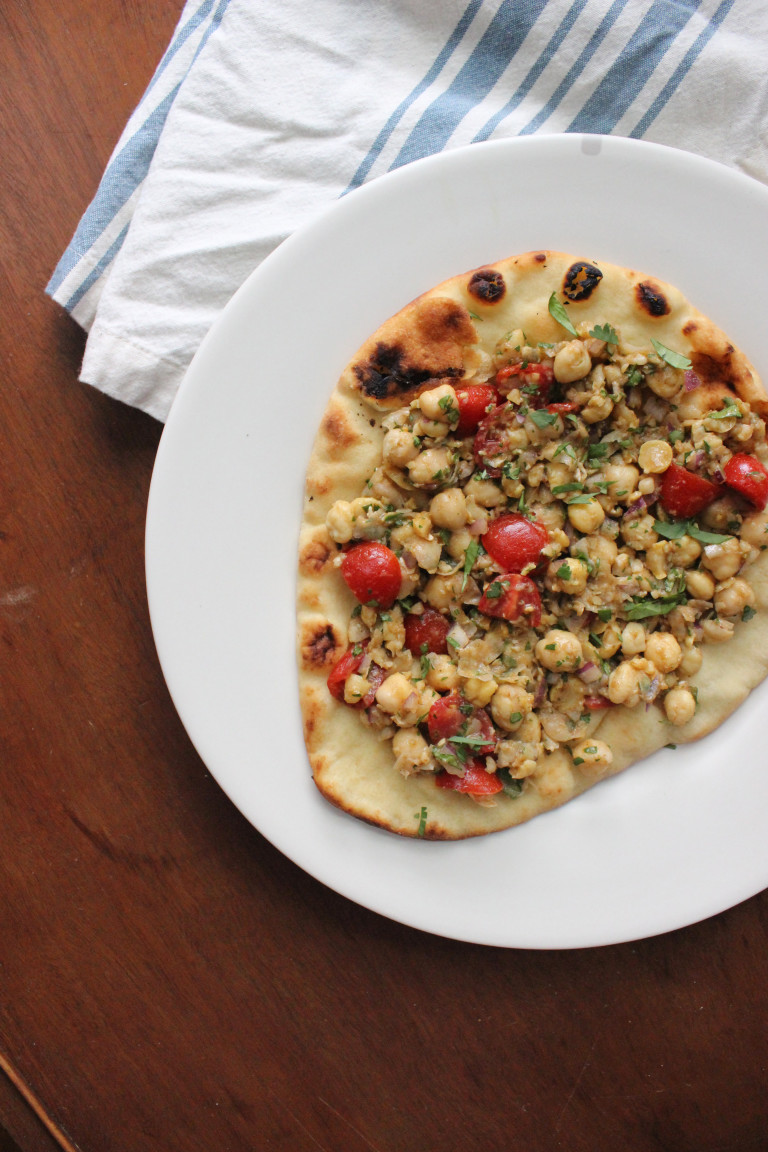 Smashed Garam Masala Chickpeas with Naan Keys to the Cucina